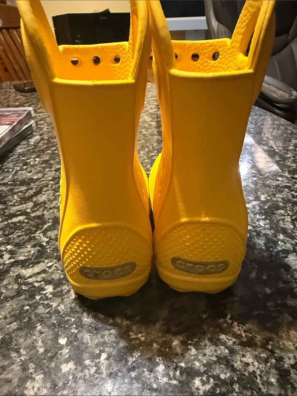 CROCS Kids Yellow Pull-On Rain Boots